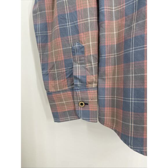 Untuckit Plaid Shirt Men’s Small Slim Fit Blue/Pink Preppy Office Business 926 - Picture 3 of 8